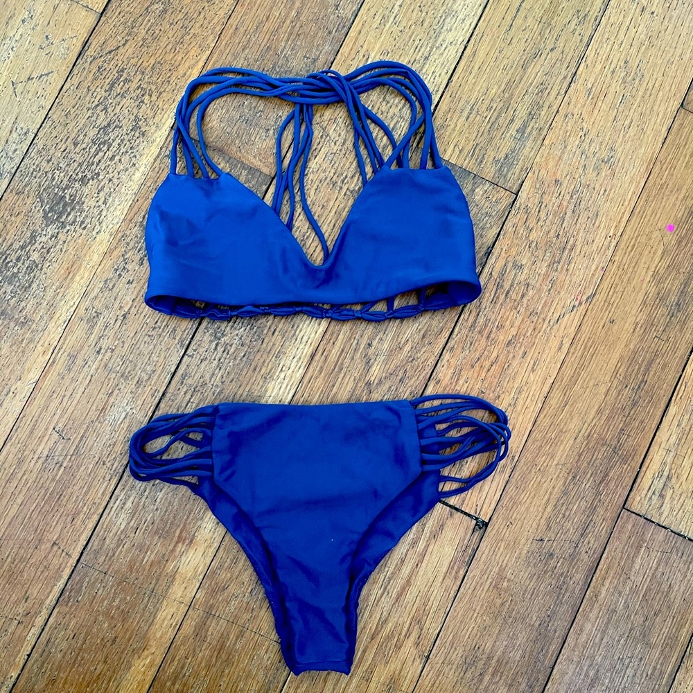 Navy blue mikoh swim set